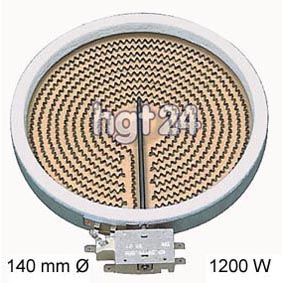 Strahlheizkrper Hilight 140 mm , 1200 Watt 230 Volt